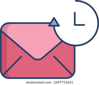 email real time tracking linear color icon design