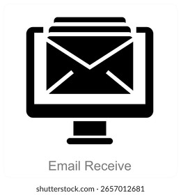 Email Recibir diseño de concepto de icono de Vector
