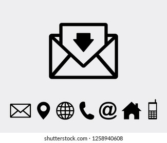 Email received notification icon symbol vector