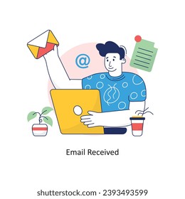 Email Received vector Colorful Design illustration. Symbol on White background EPS 10 File