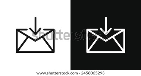 Email Reception Icon. Mail Collection and Storage Visuals.