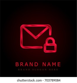 Email red chromium metallic logo