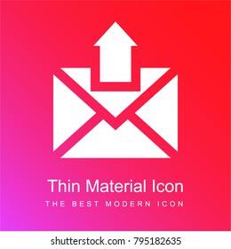Email red and pink gradient material white icon minimal design