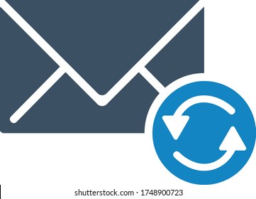 Email refresh icon (vector illustration)