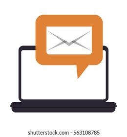 email related icons image full color  vector illustration design 