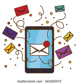 email related icons image vector illustration design 