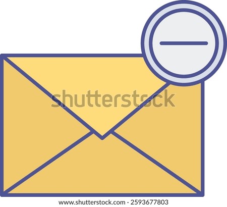 email remove Isolated Vector Icon illustration with isolated background 