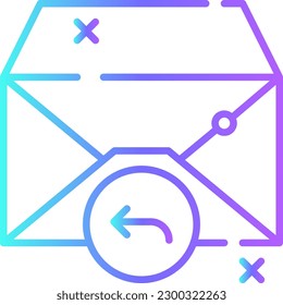 Email Replay Feedback icon with blue duotone style. message, post, newsletter, envelope, response, answer, send. Vector illustration