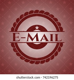 Email retro red emblem