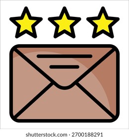 Email Review Icon Elemento Para El Diseño