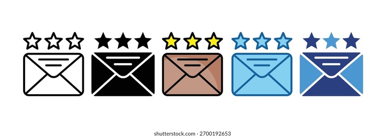 Email Review Icon Elemento Para El Diseño