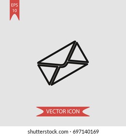 Email rotated vector icon, illustration symbol