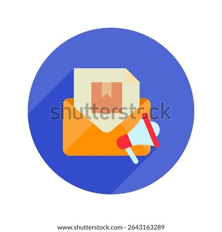 Email rounded color, mini illustration icon. use for modern concept, print, UI, UX kit, web and app development. Vector related to product offering, marketing, business.