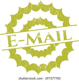 Email rubber grunge stamp