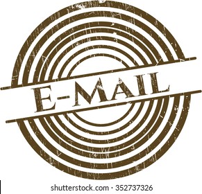Email rubber grunge stamp