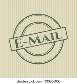 Sello de goma de correo electrónico con textura gruesa