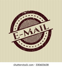 Sello de goma de correo electrónico con textura gruesa
