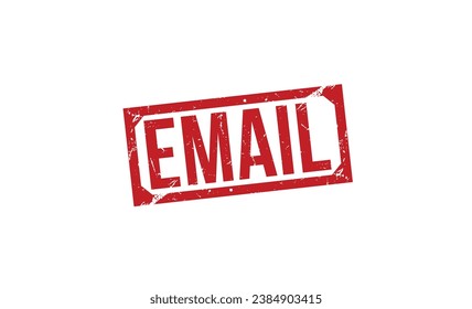 E-Mail-Kautschuk, Vektorgrafik auf weißem Hintergrund