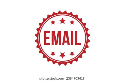 Email rubber stamp vector illustration on white background