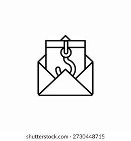 email scam icon sign vector