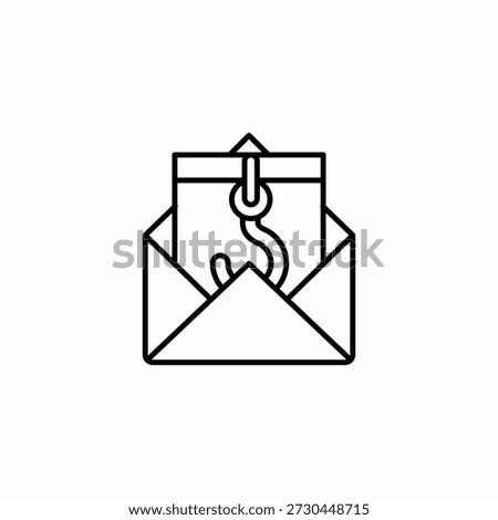 email scam icon sign vector