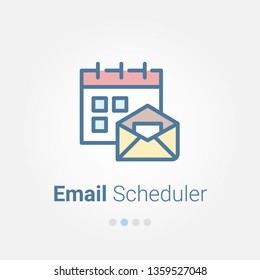 Email schedule vector icon