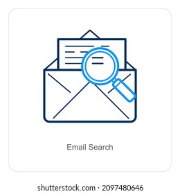Email Search Or Email Icon Concept