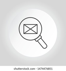 Email search icon with gradient background