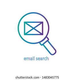 Email search icon with white background