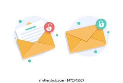 Email security concept,Secure email icon