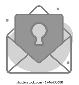 icono de seguridad de correo electrónico con ilustración moderna de fondo