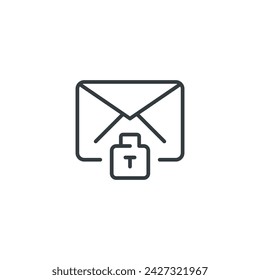 Email Security icon, vector illustration