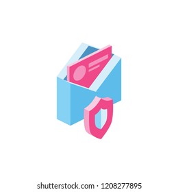 Email Security isometric icon