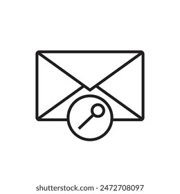 Email Security Key Icon, Great for Internet and Privacy Graphics