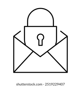 Email Security Line Editable Stroke Icons. Cyber Security Technology, Phishing, Hacking, Cyber Crime, Security, Trojan, Device Protection, Privacy Vector Illustration.