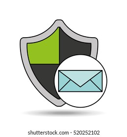 email security protection shield design vector illustration eps 10