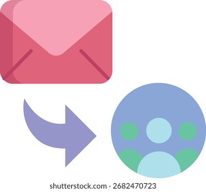 Enviar por correo electrónico Diseño de icono plano