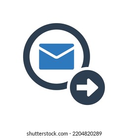Email Send Icon - Message Forward Icon