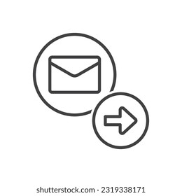 Email Send Icon - Message Forward Icon
