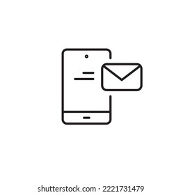 Email send line icon. Electronic letter, web correspondence send icon. Isolated vector illustration
