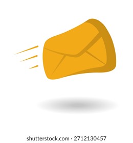 Email enviar mensaje aislado sobre fondo blanco