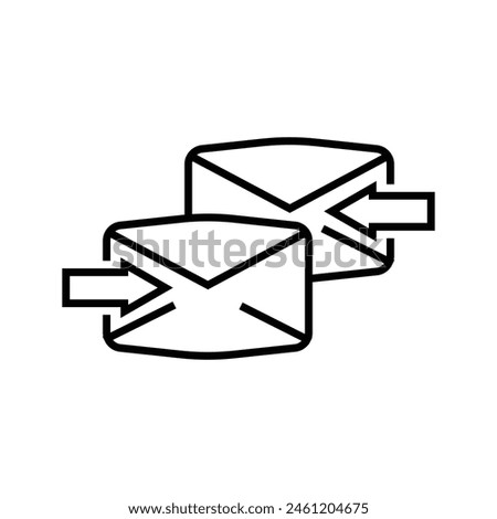 Email send and receive, correspondence symbol, email communication icon vector
