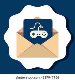 Email sending and electronic communications graphic design, vector illustration