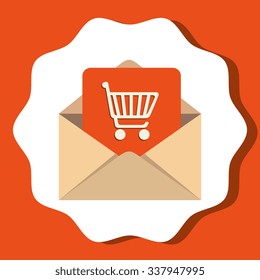 Email sending and electronic communications graphic design, vector illustration