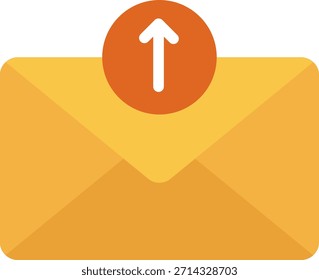 Ícone de Envio de Email: Ilustração de Mensagem de Saída