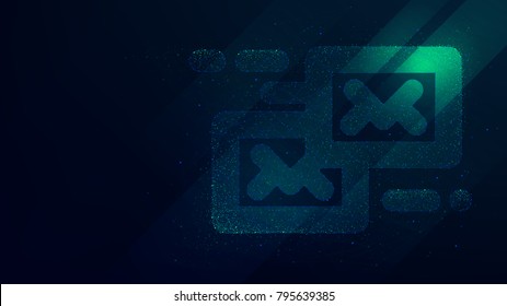 Email sending message concept, low poly future technology background