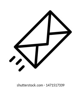 email sending thin line vector icon
