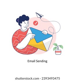 E-Mail-Versand von Vektorgrafik für Farbiges Design. Symbol auf weißem Hintergrund EPS10-Datei