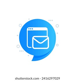 icono de servicio de correo electrónico para web