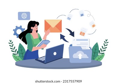 Email service providers offer large storage capacity.
